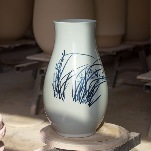 Orchid Calligraphy Vase