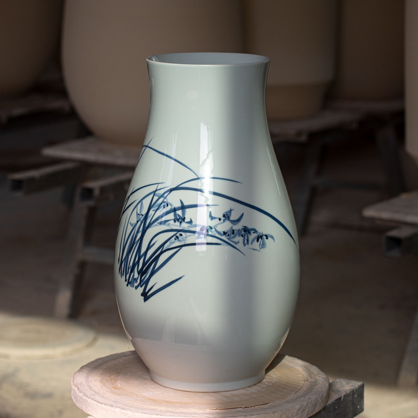 Orchid Calligraphy Vase
