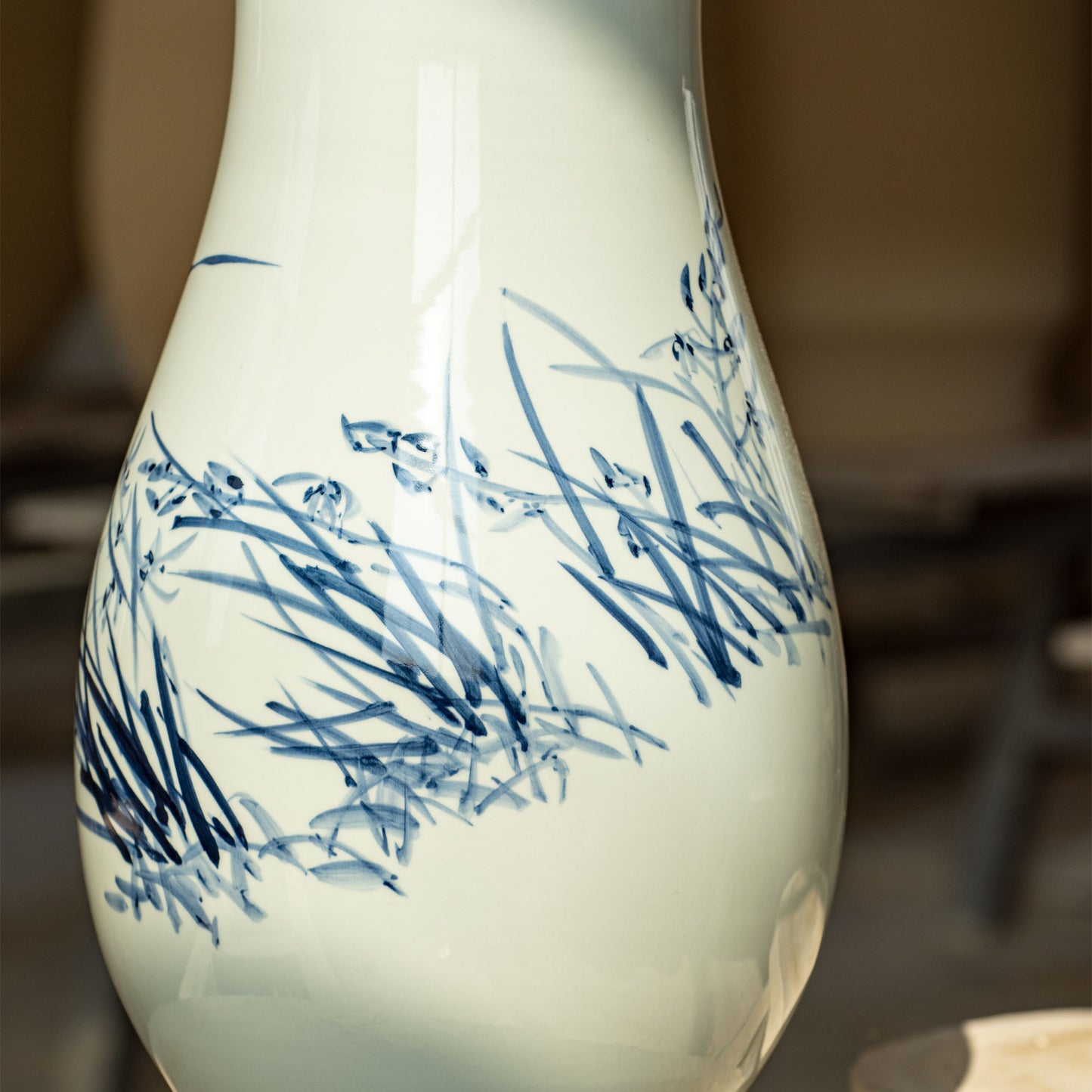 Orchid & Calligraphy Vase