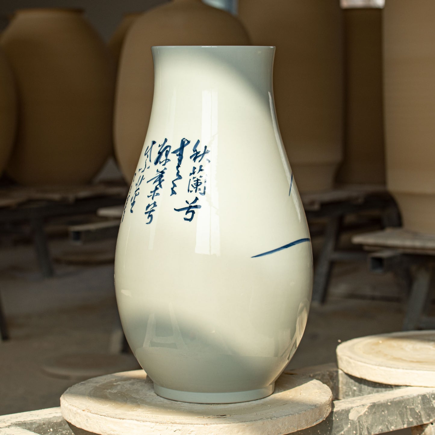 Orchid & Calligraphy Vase