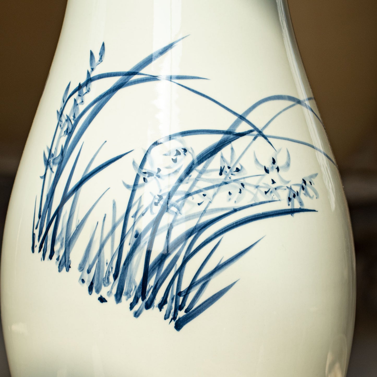 Orchid & Calligraphy Vase